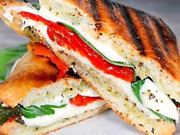 #2 Fresh Mozzarella, Roasted Pepper w/  Pesto Sauce