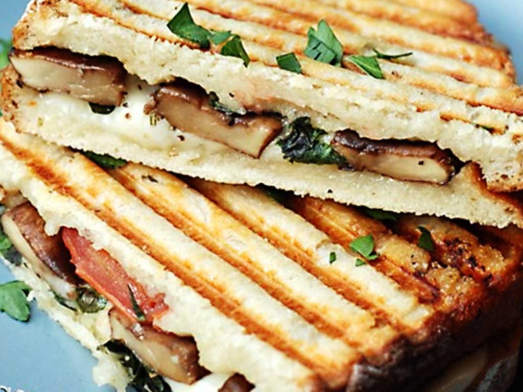 #5 Grilled Mushroom, Fresh Mozzarella w/ Pesto Sauce