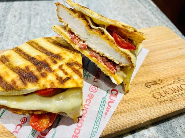 #9 Piadina Breaded Chicken Cutlets, Hot Cherry Peppers, Swiss Cheese and Roasted Pepper Mayo - Image 3